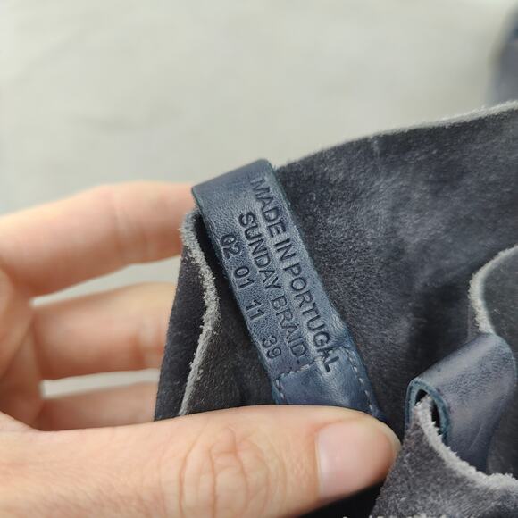 N.D.C. Ankle Boots Womens 39 US 9 Blue Gray Suede Pull On Western Cowgirl Boho - Picture 6 of 9